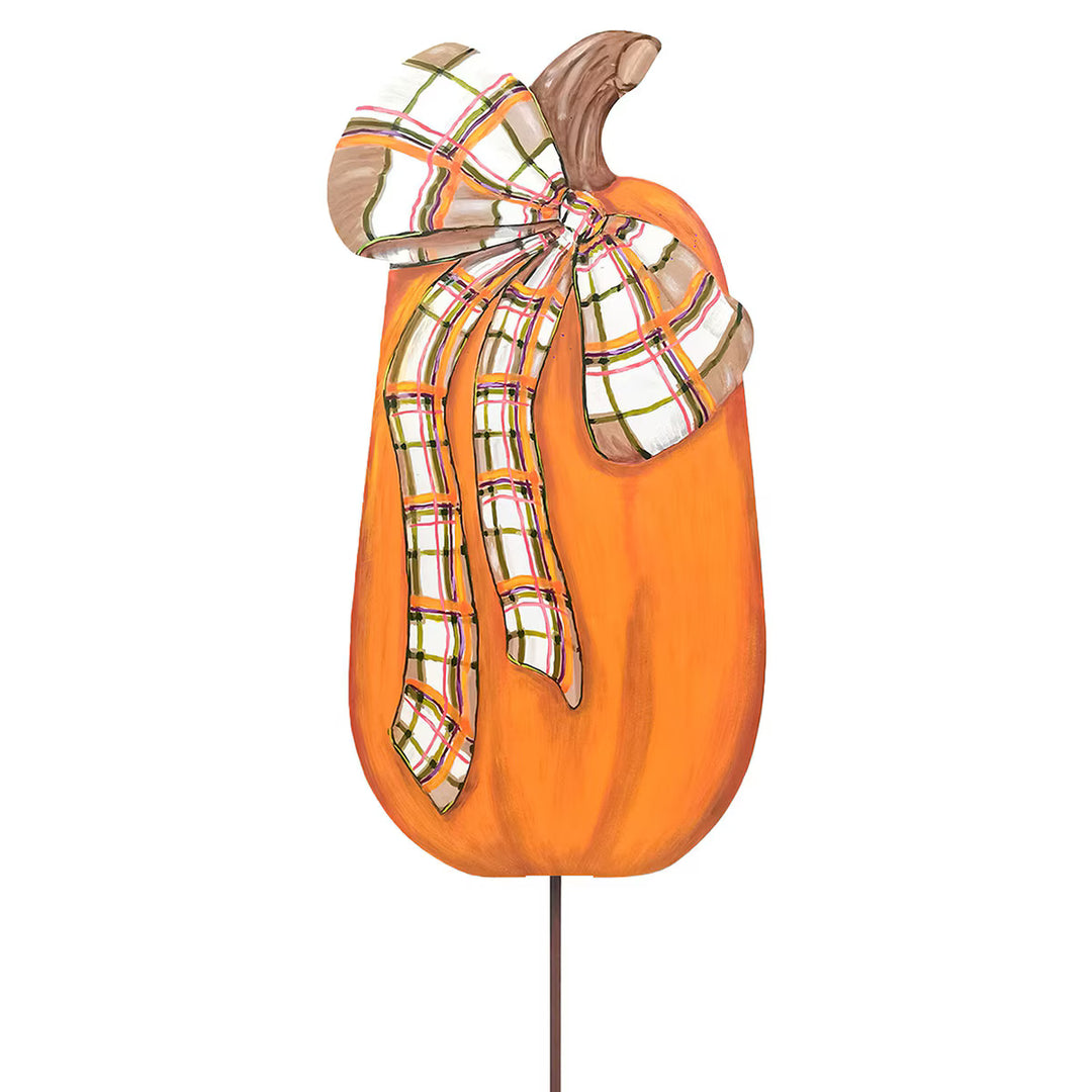 Modern Plaid Pumpkin Large