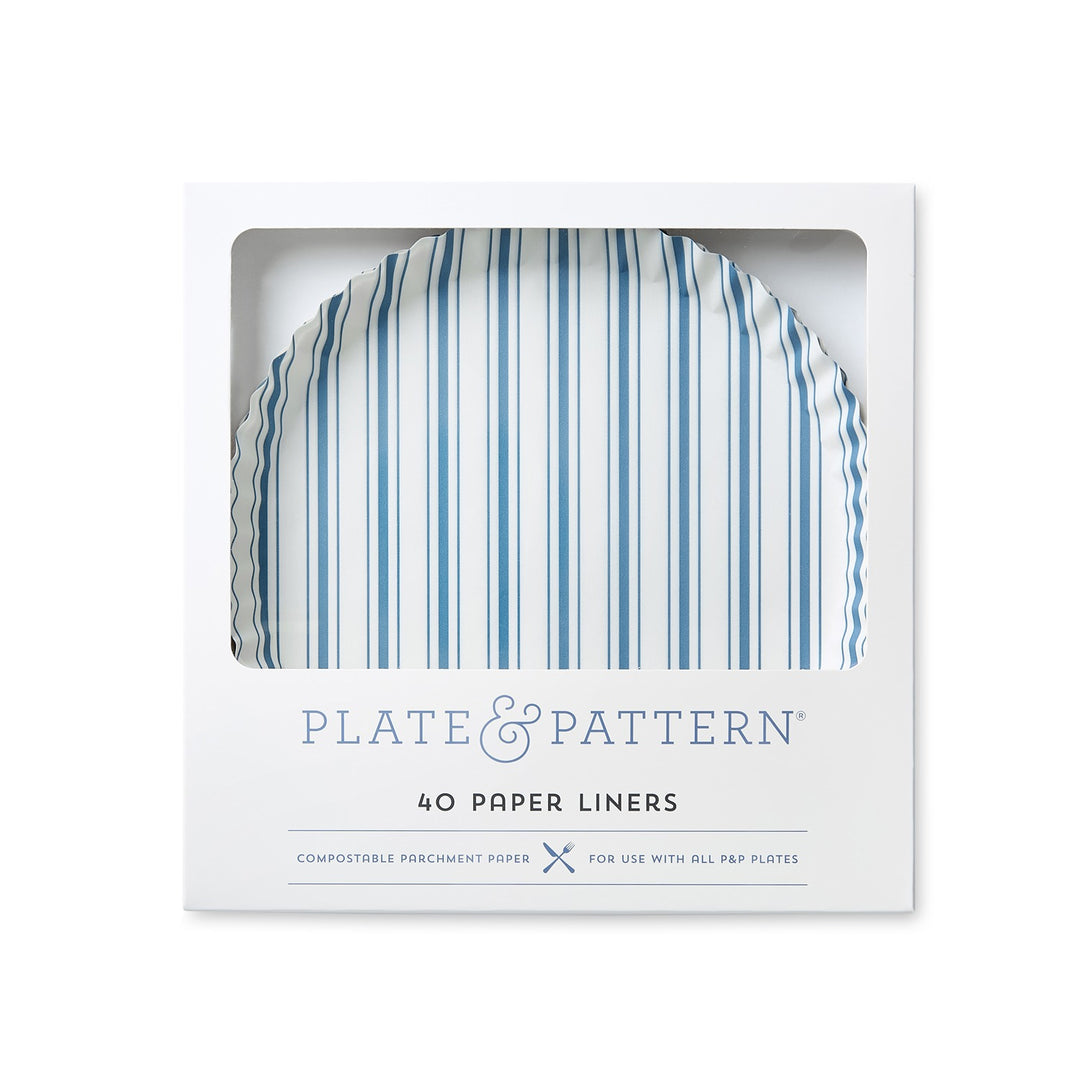 Seascape Blue preformed plate liners