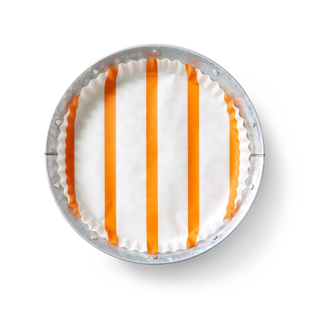 Bold Orange Stripes preformed plate liners