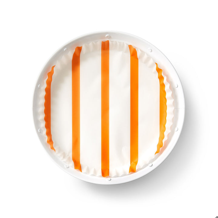 Bold Orange Stripes preformed plate liners