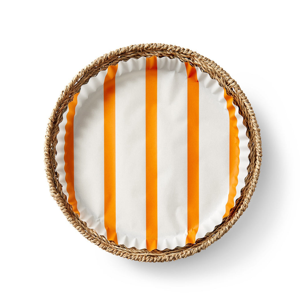 Bold Orange Stripes preformed plate liners