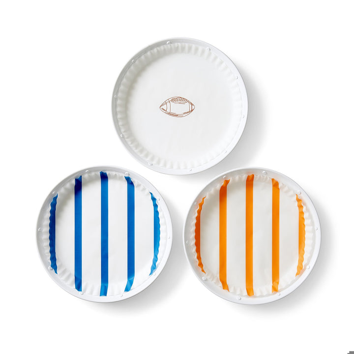 Bold Orange Stripes preformed plate liners