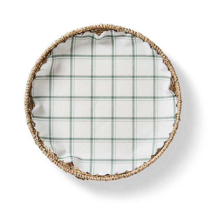 Tahoe Pine green plaid flat plate liners