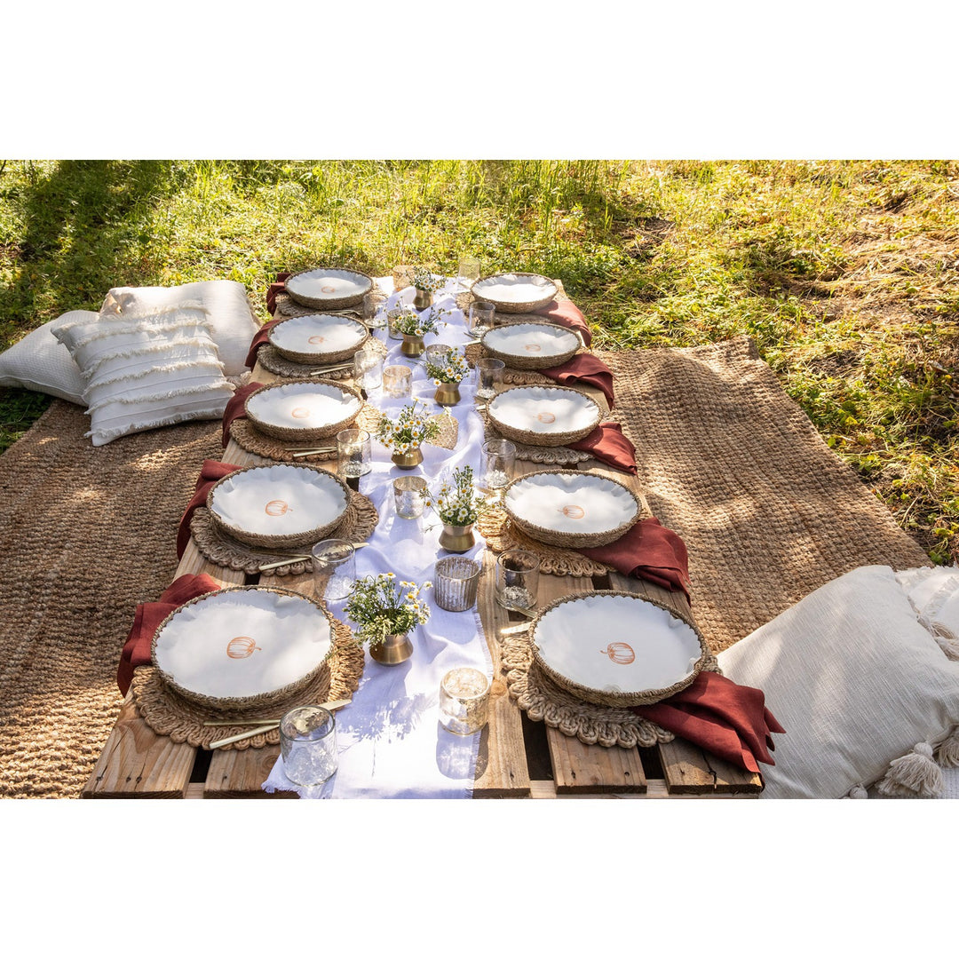 Pumpkin Spice flat plate liners
