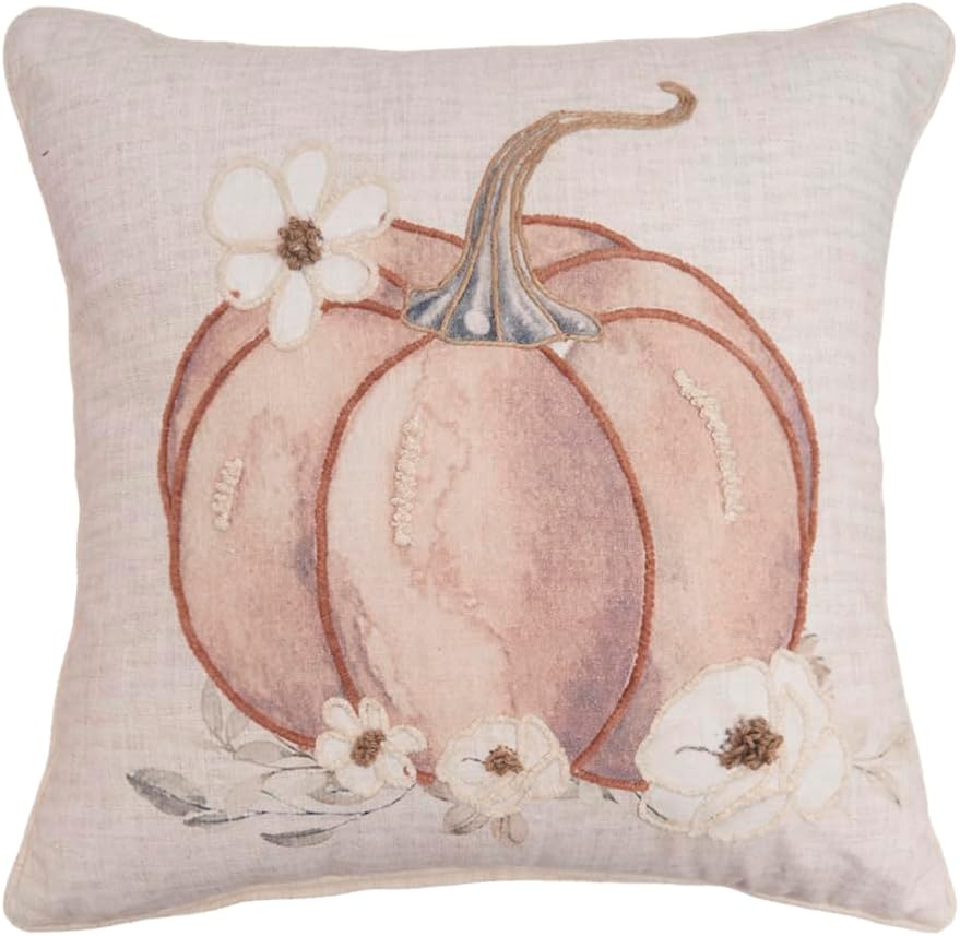 Autumn Fields Pumpkin Pillow