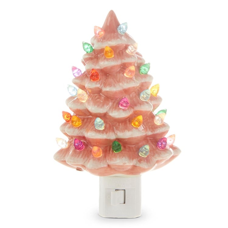 6 Vintage Pink Tree Night Light