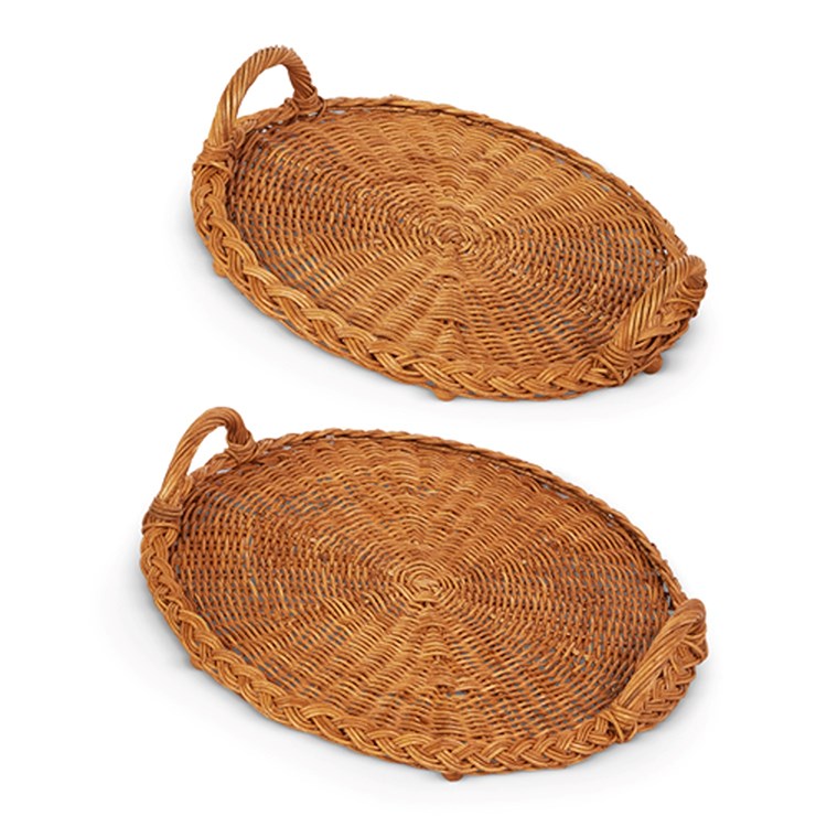 19.5 Handled Woven Trays