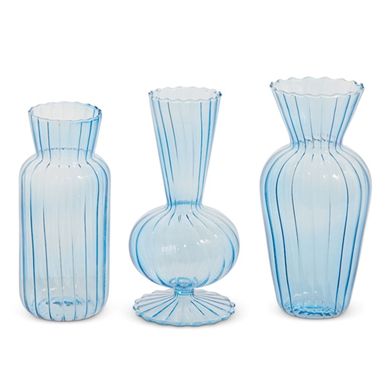 6 Blue Vases