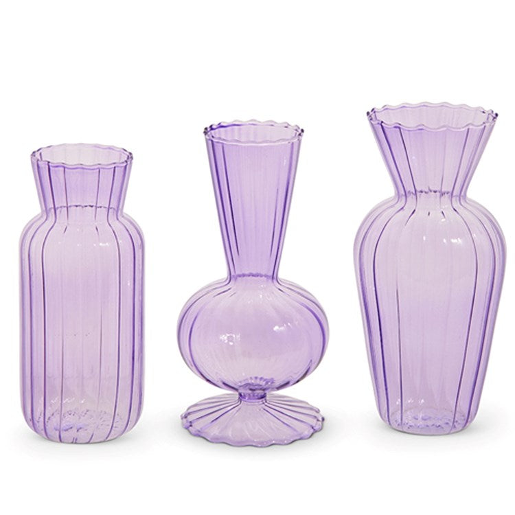 6 Purple Vases