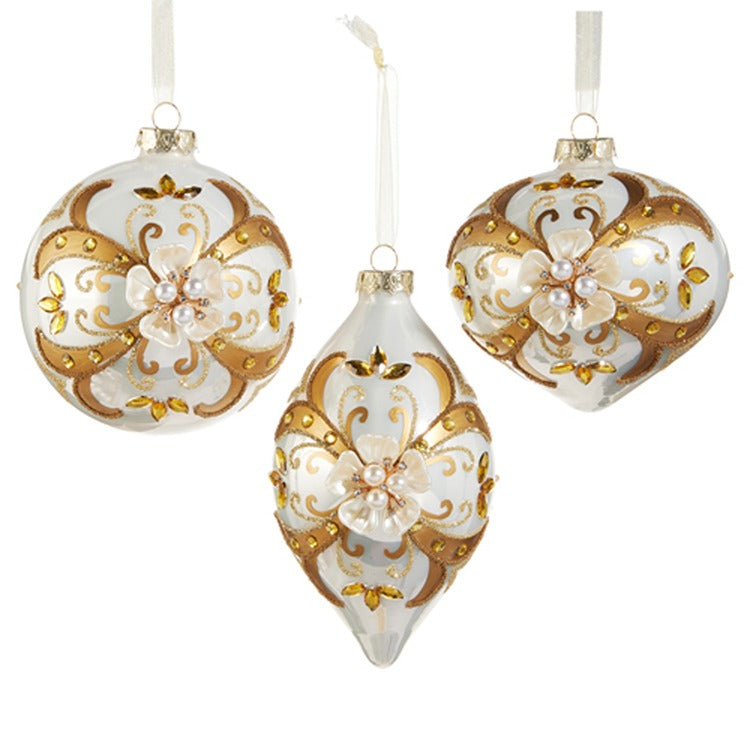 5.5" Floral Embellished Ornament