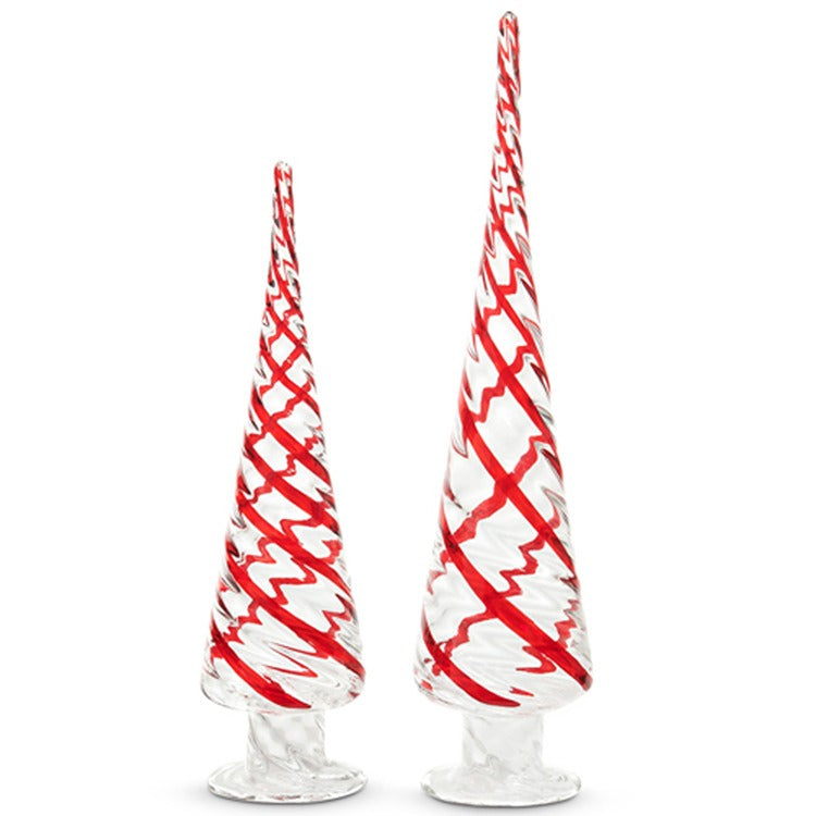 16" Red Swirl Trees