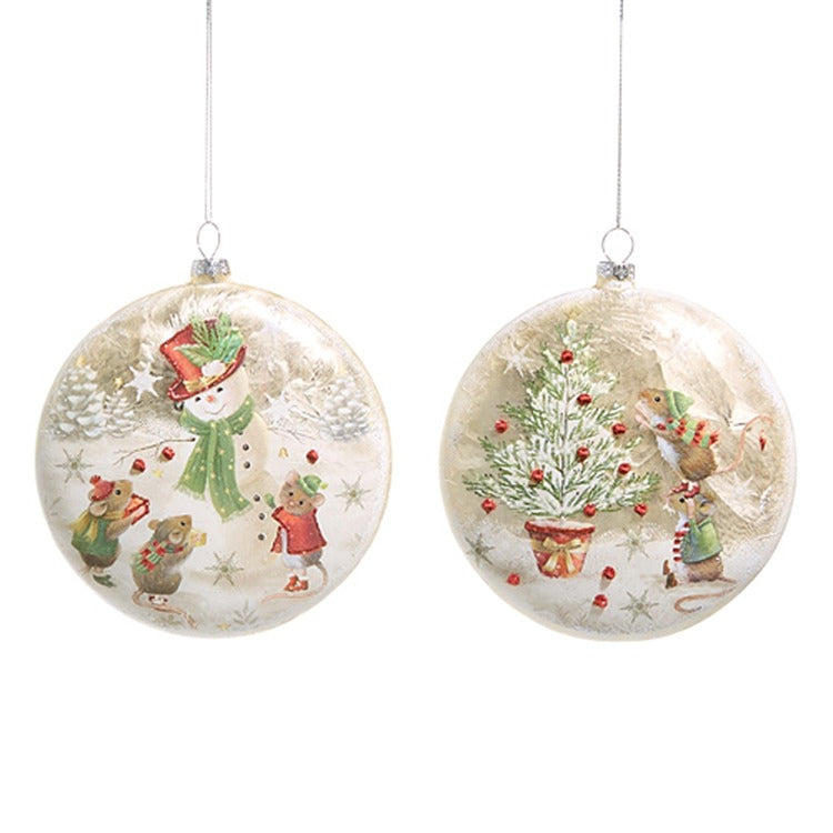 5" A Very Mouse Christmas Disc Ornament