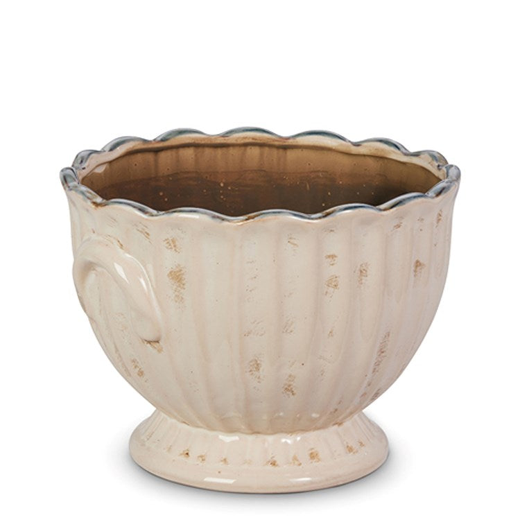 9.5 Antiqued Cream Planter