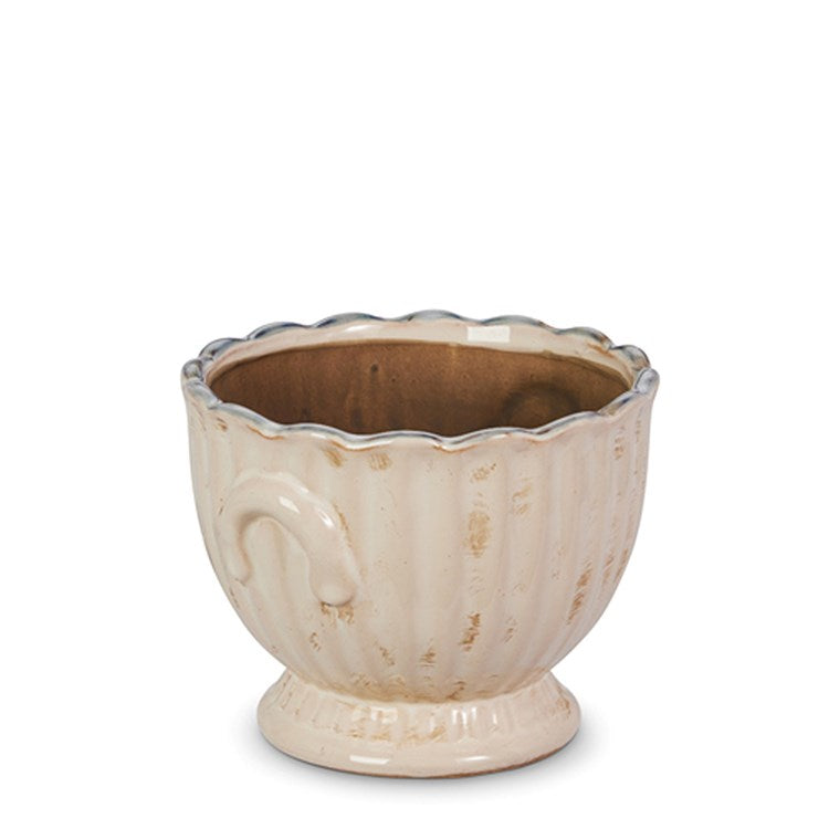 7 Antiqued Cream Planter