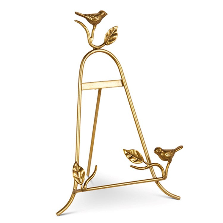 12 Gold Bird Easel