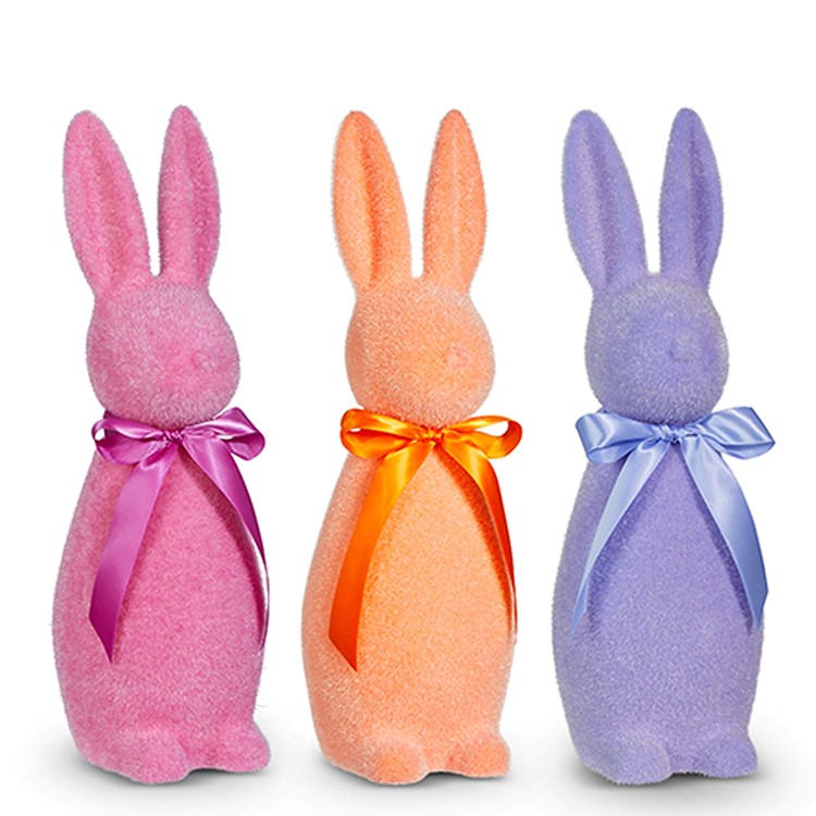 16 Sherbet Flocked Bunny