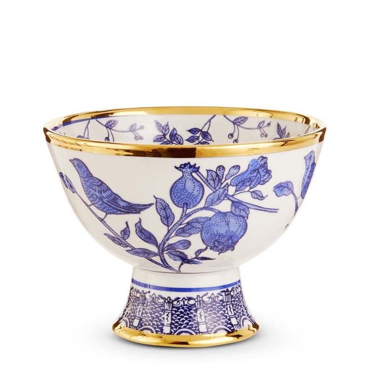 6 Blue Bird Plaid Bowl