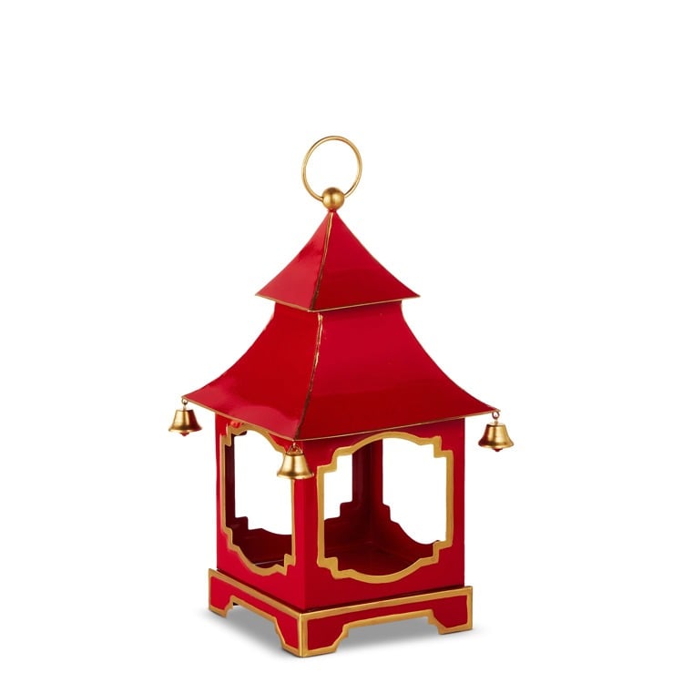 14.5 Red and Gold Bell Pagoda Lantern