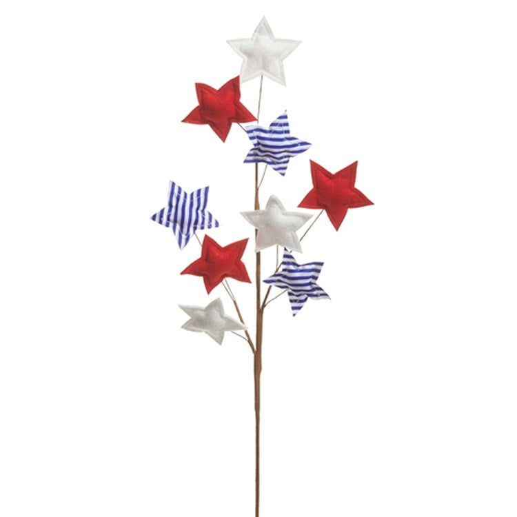 28 Red White and Blue Star Spray