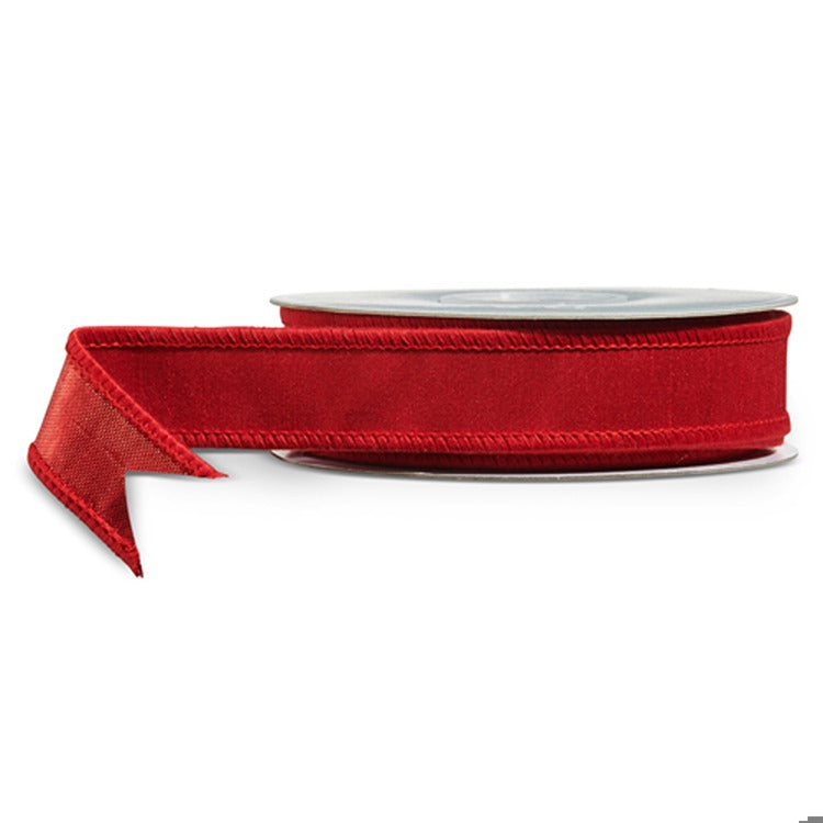 1" X 10 Yds Red Wired Ribbon
