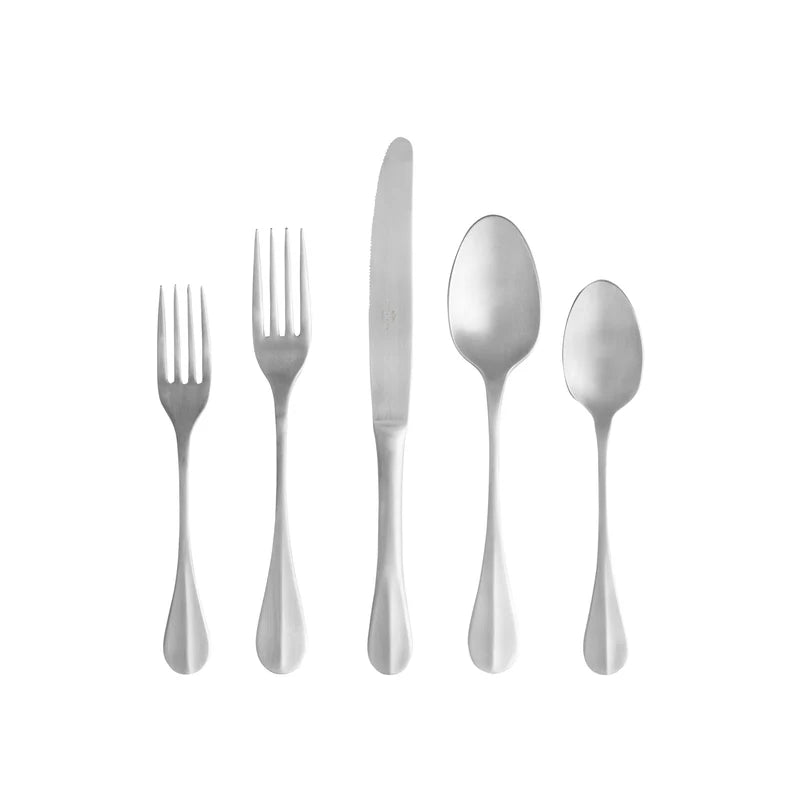 Costa Nova Brushed Silver Nau Flatware