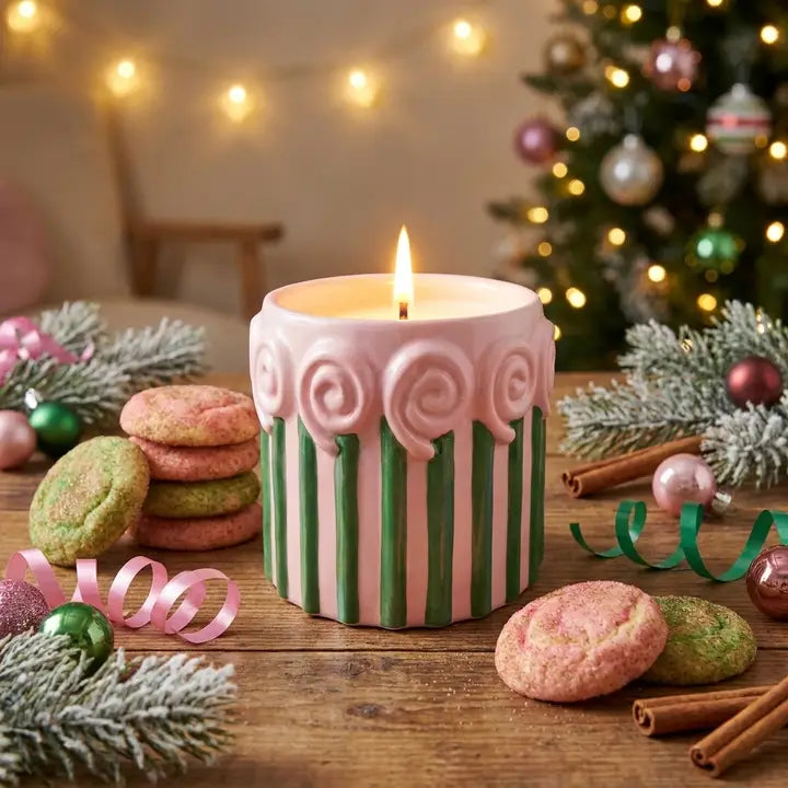 Snickerdoodle 9oz Hand Painted Lollipop Candle