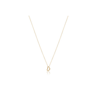 16" Necklace Gold - Love Small Gold Charm