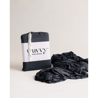 Large Wuvvy Bamboo Blanket - Charcoal