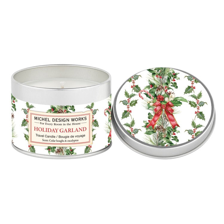 MDW Holiday Garland Travel Candle
