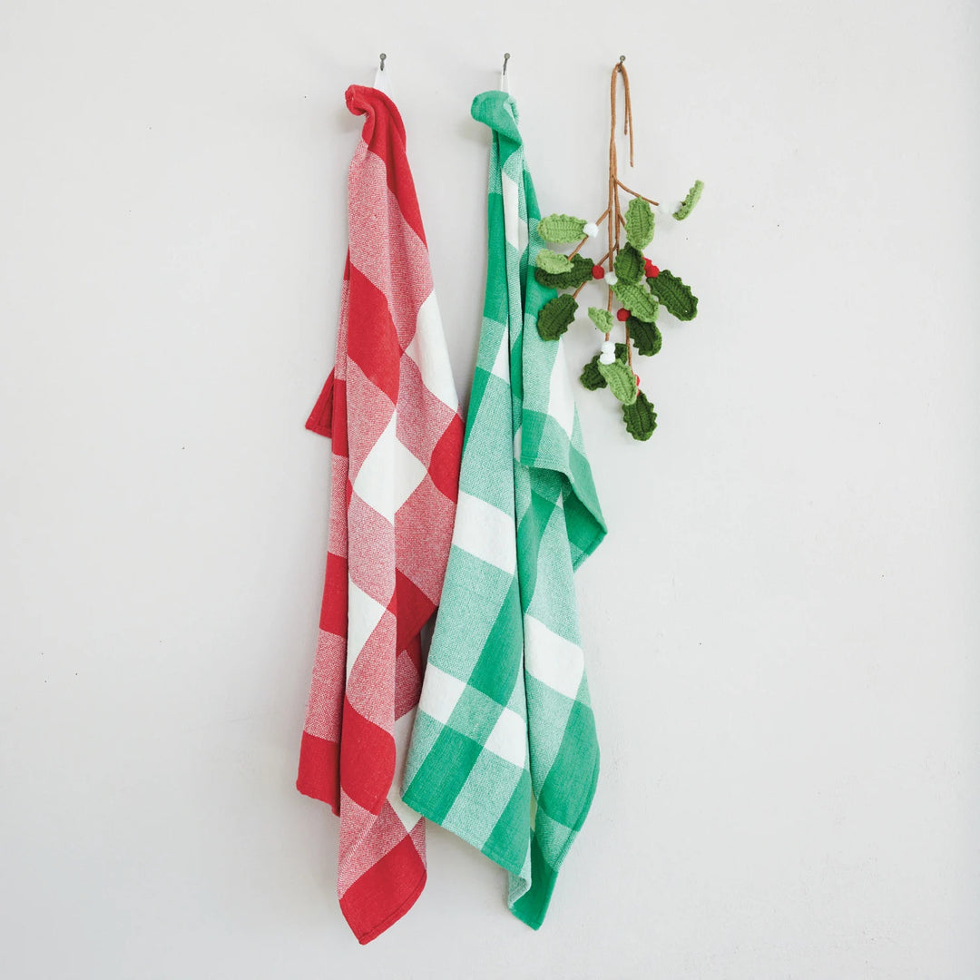 Woven Cotton Chenille Tea Towel, 2 Colors