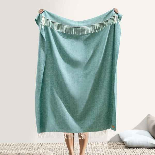 Spruce Italian Herringbone Throw