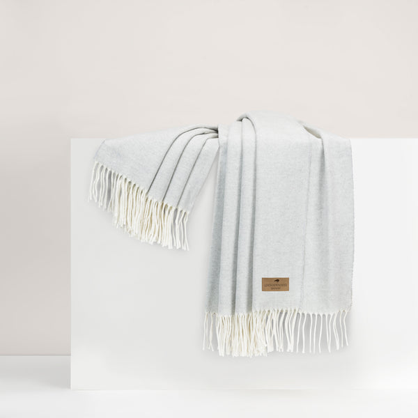 Silver Italian Herringbone Throw