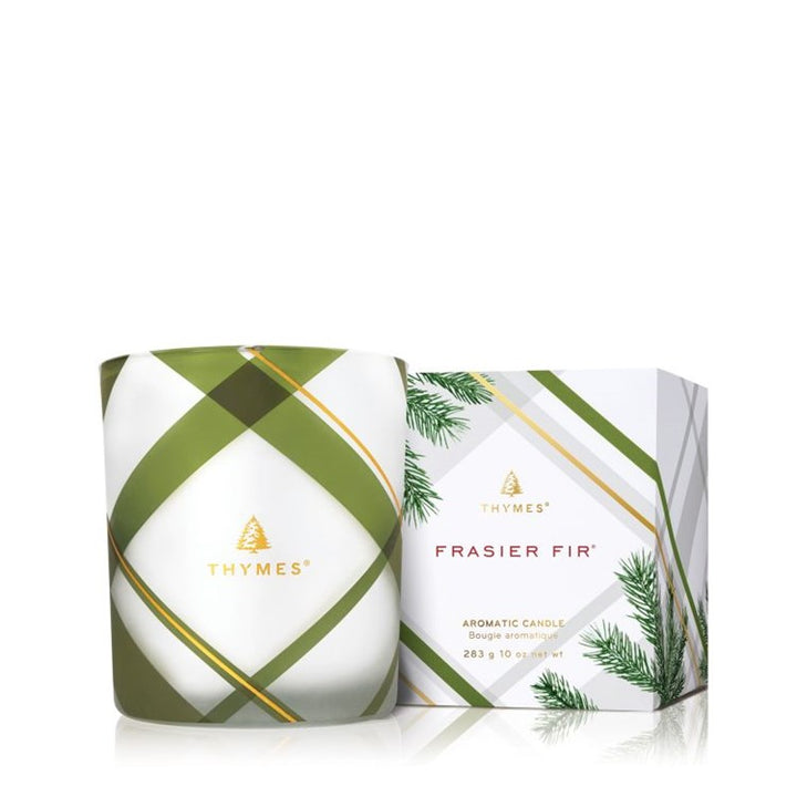 Frasier Fir Poured Candle, Plaid