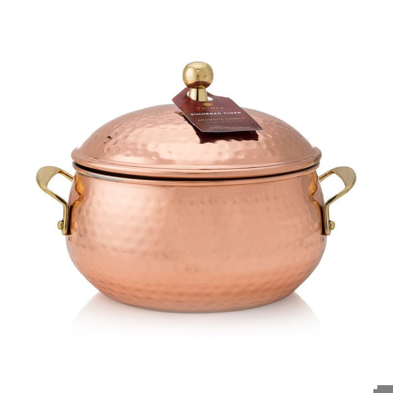 Simmered Cider Poured Candle  Copper Pot 3-wick