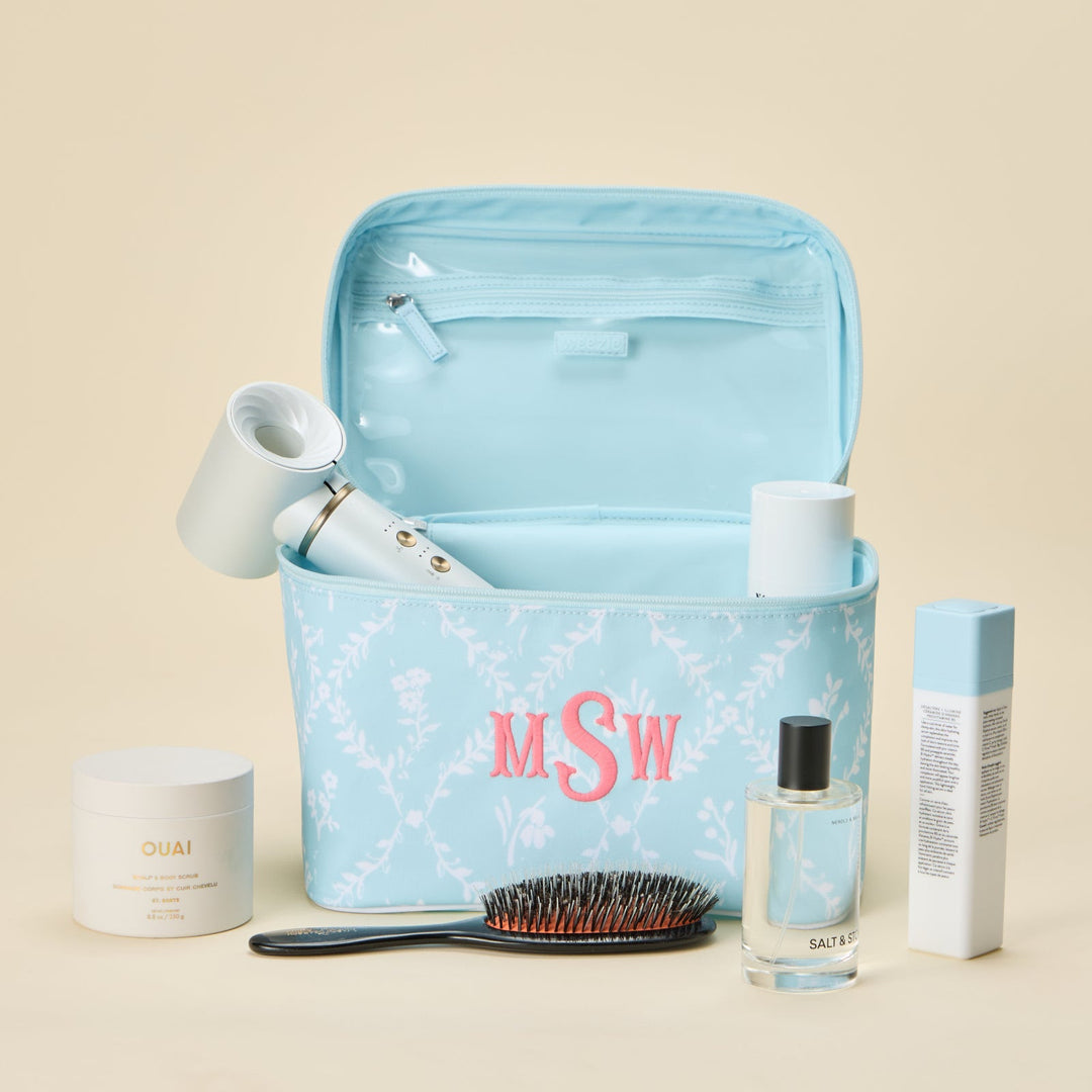 Blue Trellis Vanity Case