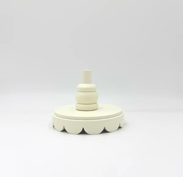 White Scalloped Topper Base
