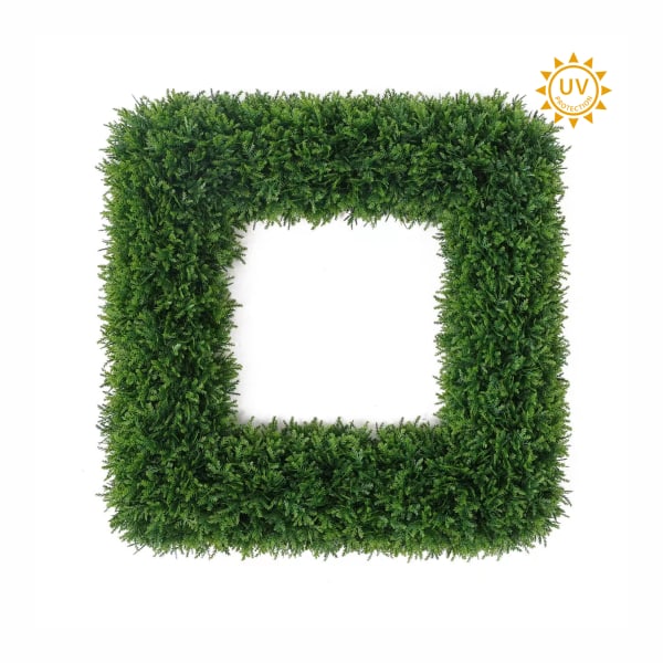 Square Cedar Wreath UV Resistant 19"