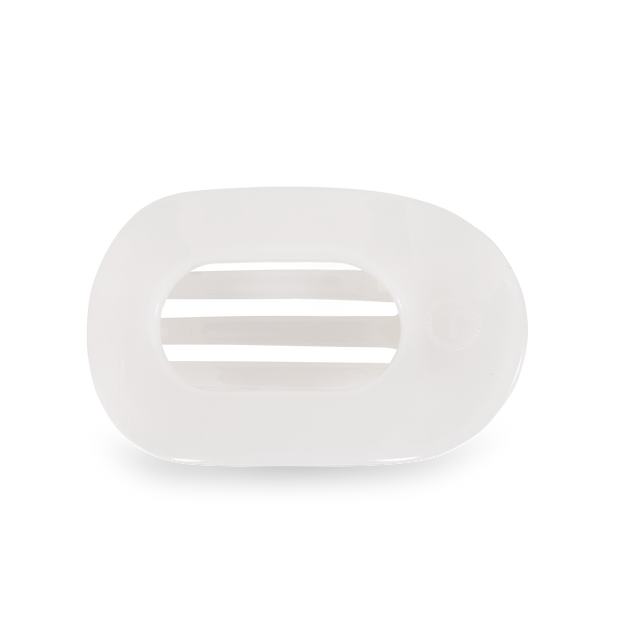 TELETIES - Coconut White Small Flat Round Clip