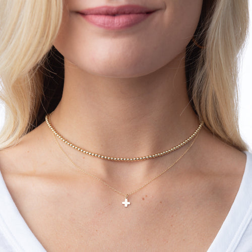 16" Necklace Signature Cross Gold Charm