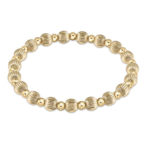 Dignity Grateful Pattern Bead Gold Bracelet