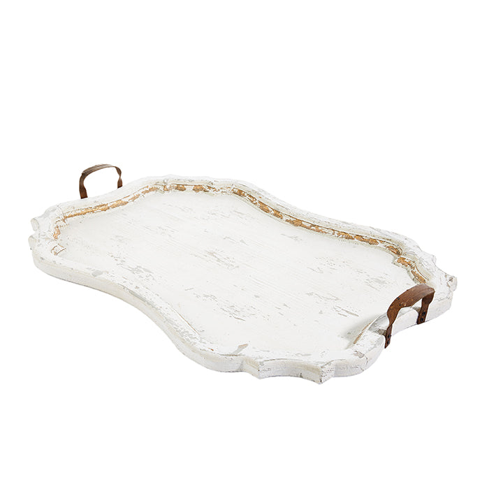 White Distressed Tray