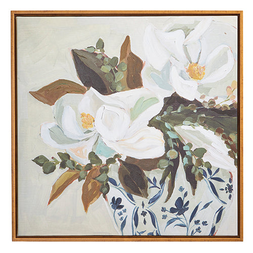 White Florals in Chinoiserie Framed Wall Art