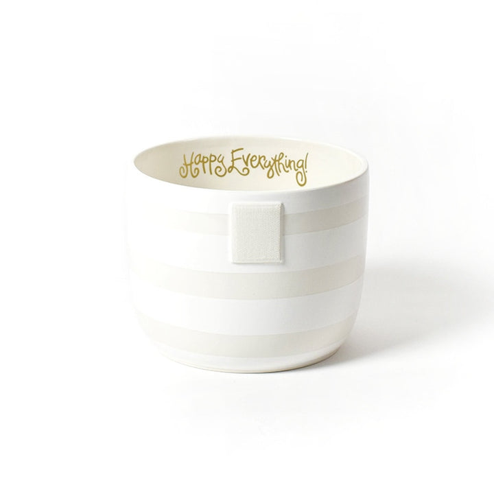 Happy Everything Mini Bowl-White Stripe