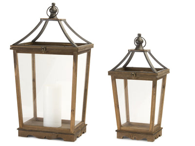Wood/Glass Lanterns