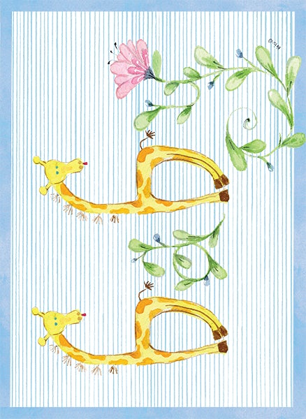 Baby Card | Baby Floral Giraffe