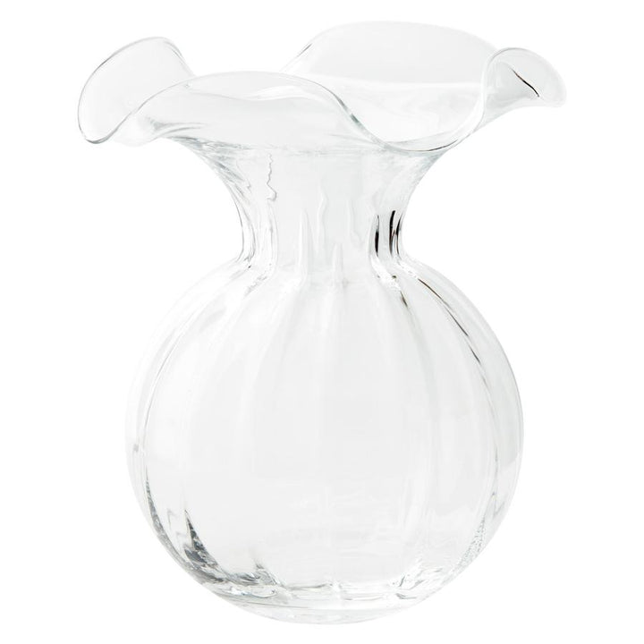 Hibiscus Fluted Clear Vase