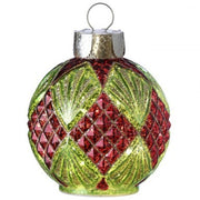 LED Red/Green Glass Ball Ornament
