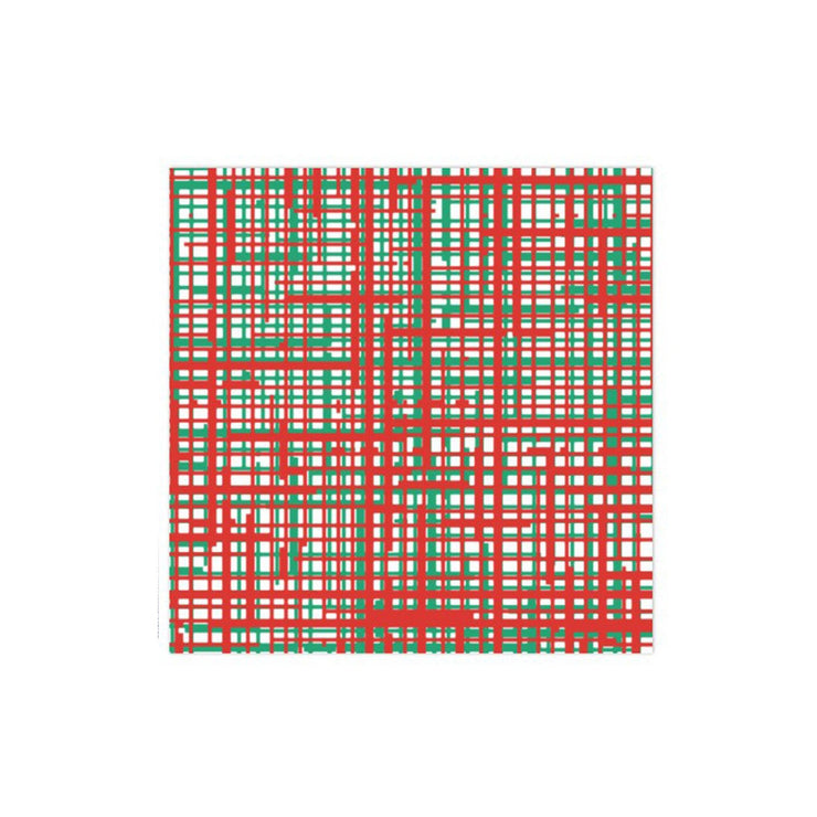 Papersoft Holiday Napkins Plaid Green & Red