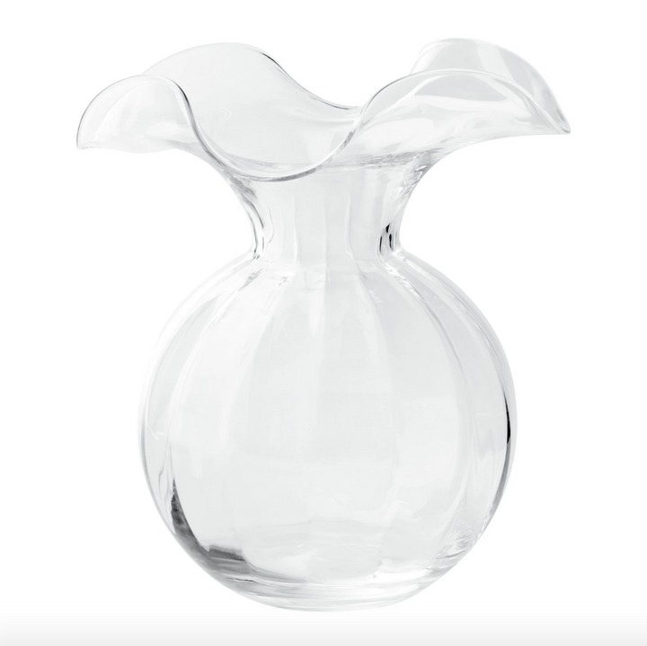 Hibiscus Fluted Clear Vase