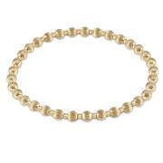 Dignity Grateful Pattern Bead Gold Bracelet